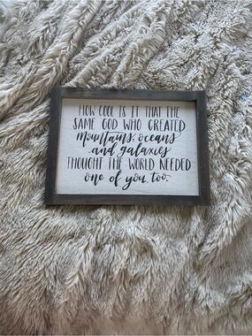In Bloom White and Black Handcrafted Wall Sign
